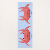 Cute red spotty crab cartoon afbeelding yogamat (Achterkant)