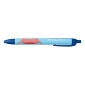 Cute red spotty crab cartoon afbeelding zwarte inkt pen (Bodem)