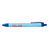 Cute red spotty crab cartoon afbeelding zwarte inkt pen (Bovenkant)