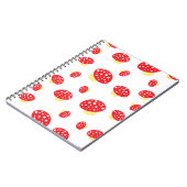 Cute Red Spotty Toadstool Mushrooms Pattern Notitieboek (Linkerzijde)