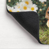 Cute Red Squirrel and Daisies Photo Muismat (Hoek)