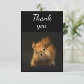 Cute Red Squirrel Animal Humor Bedankt (Staand voorkant)