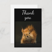 Cute Red Squirrel Animal Humor Bedankt (Voorkant / Achterkant)