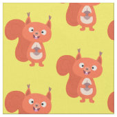 Cute red squirrel cartoon stof (Close Up)