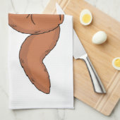 Cute red squirrel met paraplu-cartoon theedoek (Quarter Fold)