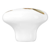 Cute Red Squirrel on Branch Keramische Knop (Zijkant)