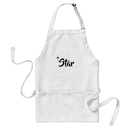 Cute Red Star Apron Standaard Schort (Voorkant)