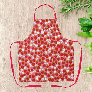 Cute Red Strawberries Custom Home Chef Schort