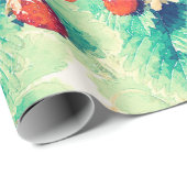 Cute Red Strawberries en Waterverf van olie Verf Cadeaupapier (Rol Hoek)