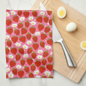 Cute Red Strawberries Home Chef Theedoek (Quarter Fold)