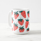 Cute Red Strawberry Fruit for Strawberries Mok (Voorkant links)
