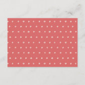 Cute Red Strawberry Leaf Foliage Weddenschap Recep Informatiekaartje (Achterkant)