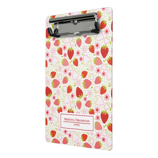 Cute Red Strawberry Mini Klembord (Angled2)