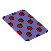 Cute Red Strawberry Pattern voor Vegetariërs Magneet (Rechterzijde)