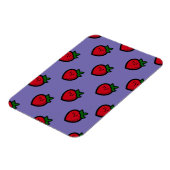 Cute Red Strawberry Pattern voor Vegetariërs Magneet (Linkerzijde)