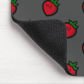 Cute Red Strawberry Pattern voor Vegetariërs Muismat (Hoek)