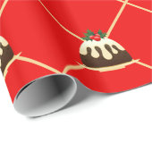 Cute Red Stripe kerstcadeau Cadeaupapier (Rol Hoek)