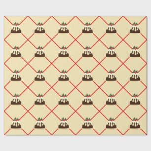 Cute Red Stripe kerstcadeau Cadeaupapier