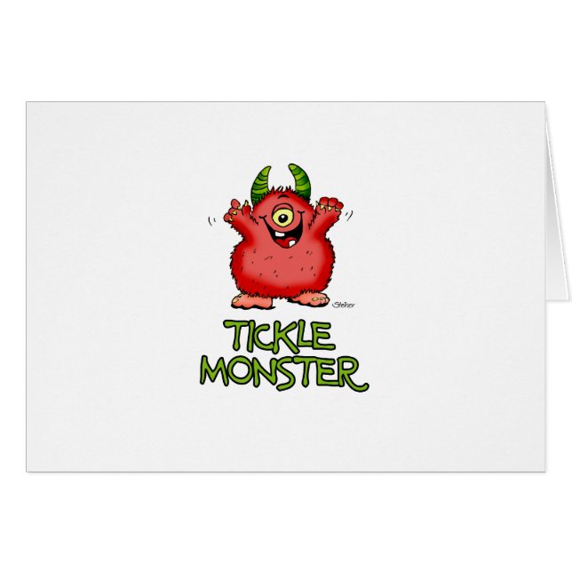 Cute red tickle Monster door send2smile (Voorkant Horizontaal)