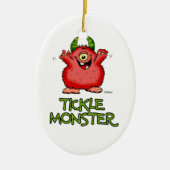 Cute red tickle Monster door send2smile Keramisch Ornament (Voorkant)