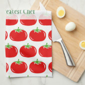 Cute red tomato custom keuken towel gift theedoek (Quarter Fold)