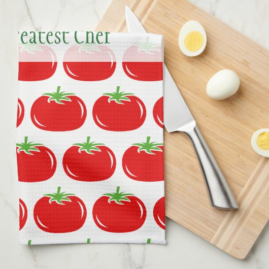 Cute red tomato custom keuken towel gift theedoek (Quarter Fold)