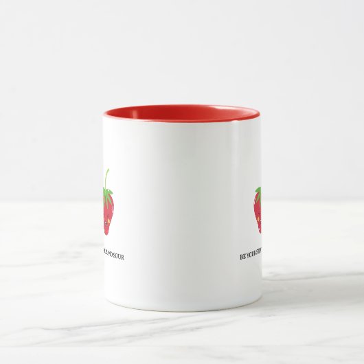 Cute Red Tone aardbery Coffee Cup Mok (Midden)