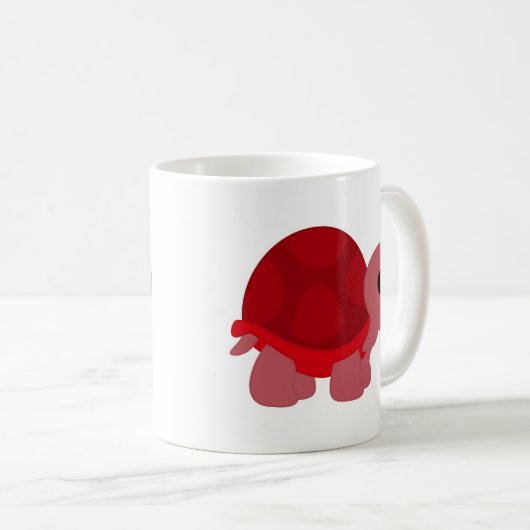 Cute Red Tortoise Koffiemok (Voorkant rechts)