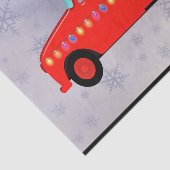 Cute Red Truck Cats Kerstmis Tissuepapier (Detail)