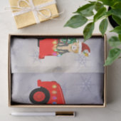 Cute Red Truck Cats Kerstmis Tissuepapier (Geschenk)