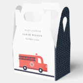 Cute Red Truck Engine Baby shower Bedankdoosjes (Geopend)