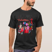 Cute Red Truck Saint Bernard Valentijnsdag Costum T-shirt (Voorkant)
