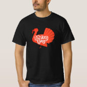 Cute Red Turkey Shape met Text Typografie T-shirt (Voorkant)