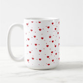 Cute Red Valentijns Hearts Patroon Koffiemok (Links)