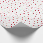 Cute Red Valentijns Hoort naadloos patroon Cadeaupapier (Hoek)