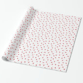 Cute Red Valentijns Hoort naadloos patroon Cadeaupapier (Uitgerold)
