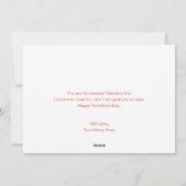 Cute Red Waterverf hoort Happy Valentine's Day Feestdagenkaart (Achterkant)