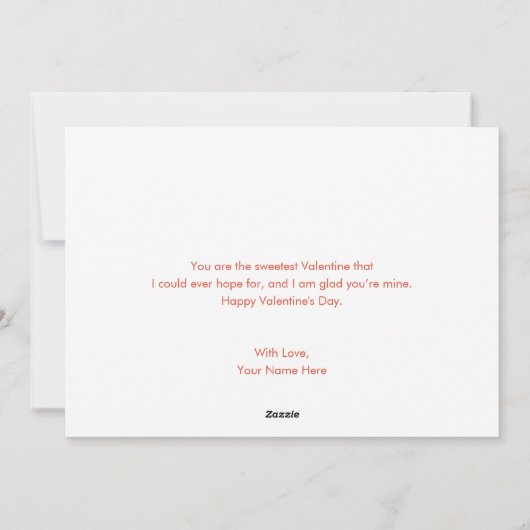 Cute Red Waterverf hoort Happy Valentine's Day Feestdagenkaart (Achterkant)