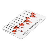 Cute Red Waterverf hoort Happy Valentine's Day Magneet (Linkerzijde)