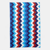 Cute Red White Blue Chevrons Kitchen Towel Theedoek (Verticaal)