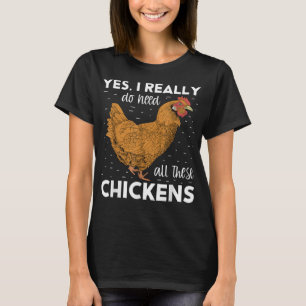 Cute Red White Blue Chicken American Flag Farmer 4 T-shirt