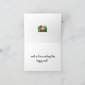 Cute Red, White en Blue Digital Painome Kaart (Binnen)