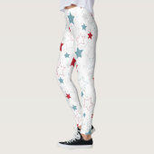 Cute Red White en Blue Patriotic Stars Leggings (Links)