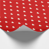 Cute Red White Heart Pattern Kinder Valentijnsdag Cadeaupapier (Hoek)