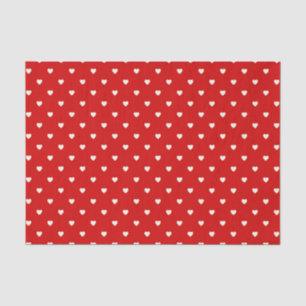 Cute Red White Heart Polka Dots Valentijnsdag Tissuepapier