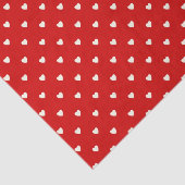 Cute Red White Heart Polka Dots Valentijnsdag Tissuepapier (Detail)