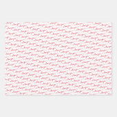 Cute Red & White Heart Valentijns Wrapping Inpakpapier Vel (Voorkant 2)