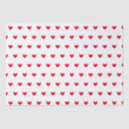 Cute Red White Heart Valentijnsdag Pattern Love T Tissuepapier