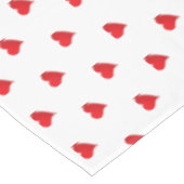 Cute red white hearts patroonelegant girale microf tafelkleed (Gekanteld)