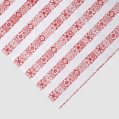 Cute red & white lace strips met kerstmis tissuepapier (Detail)